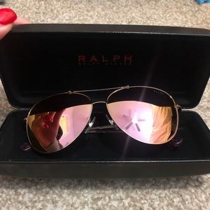 Ralph Lauren Aviator Sunglasses (rose gold)